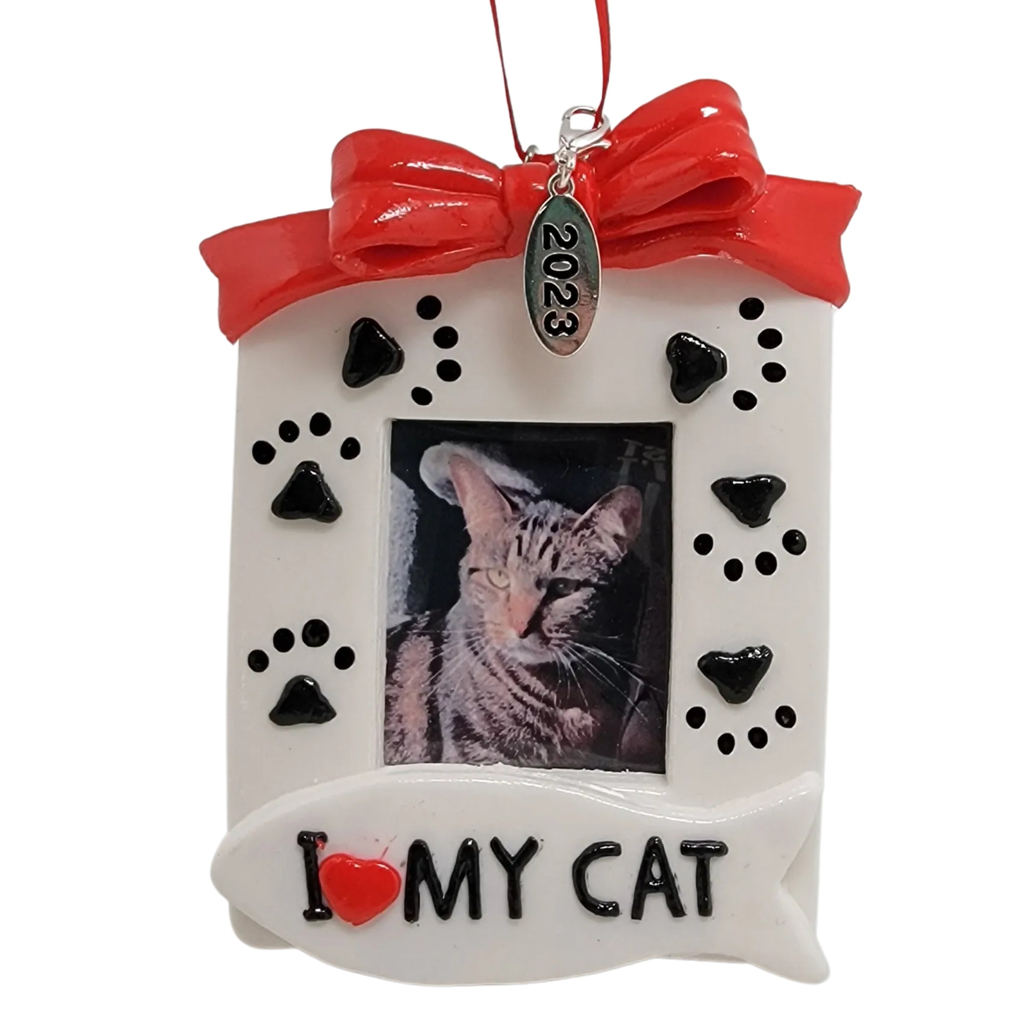 I Love My Cat Photo Frame Ornament