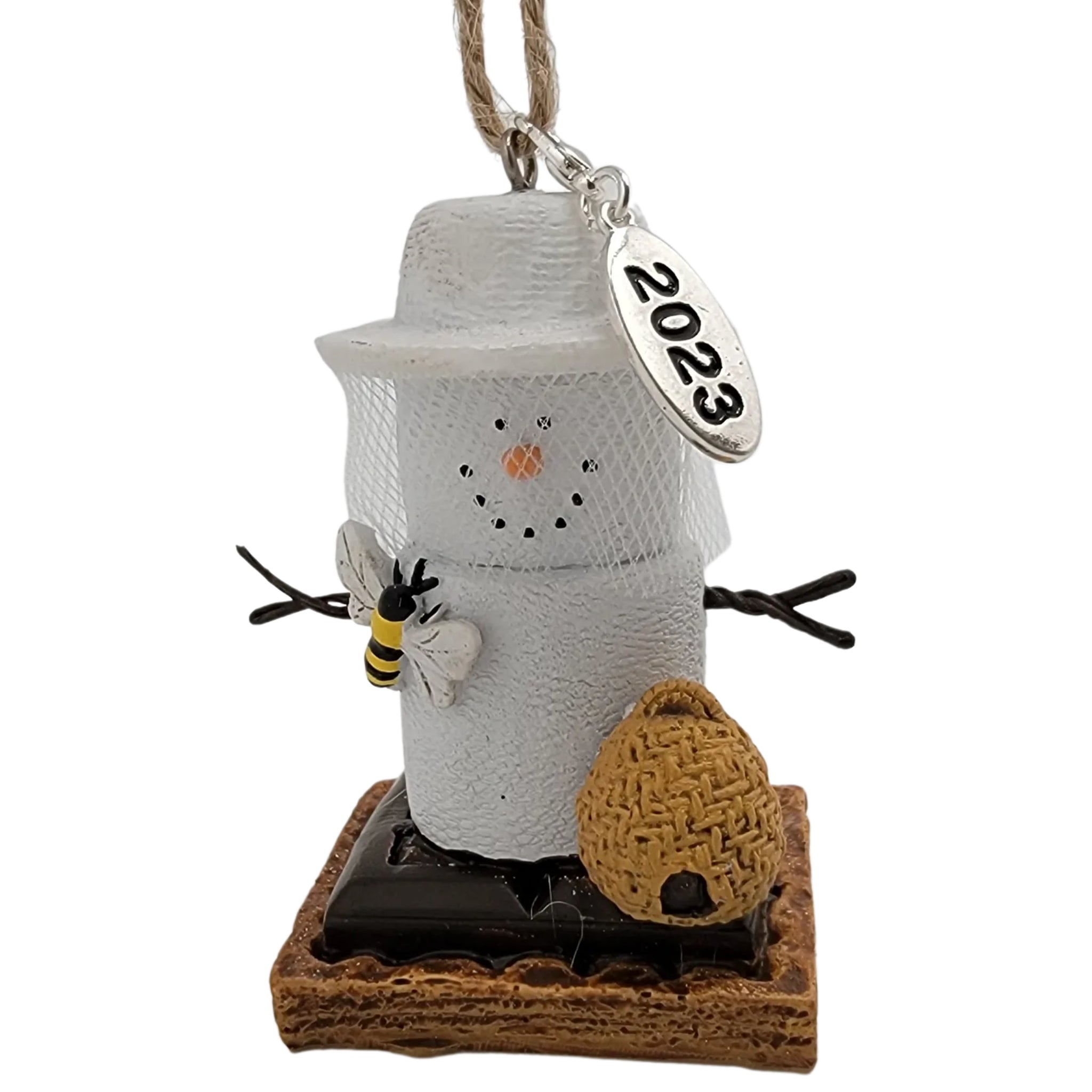 Smores Honeybee and Beekeeper Ornament