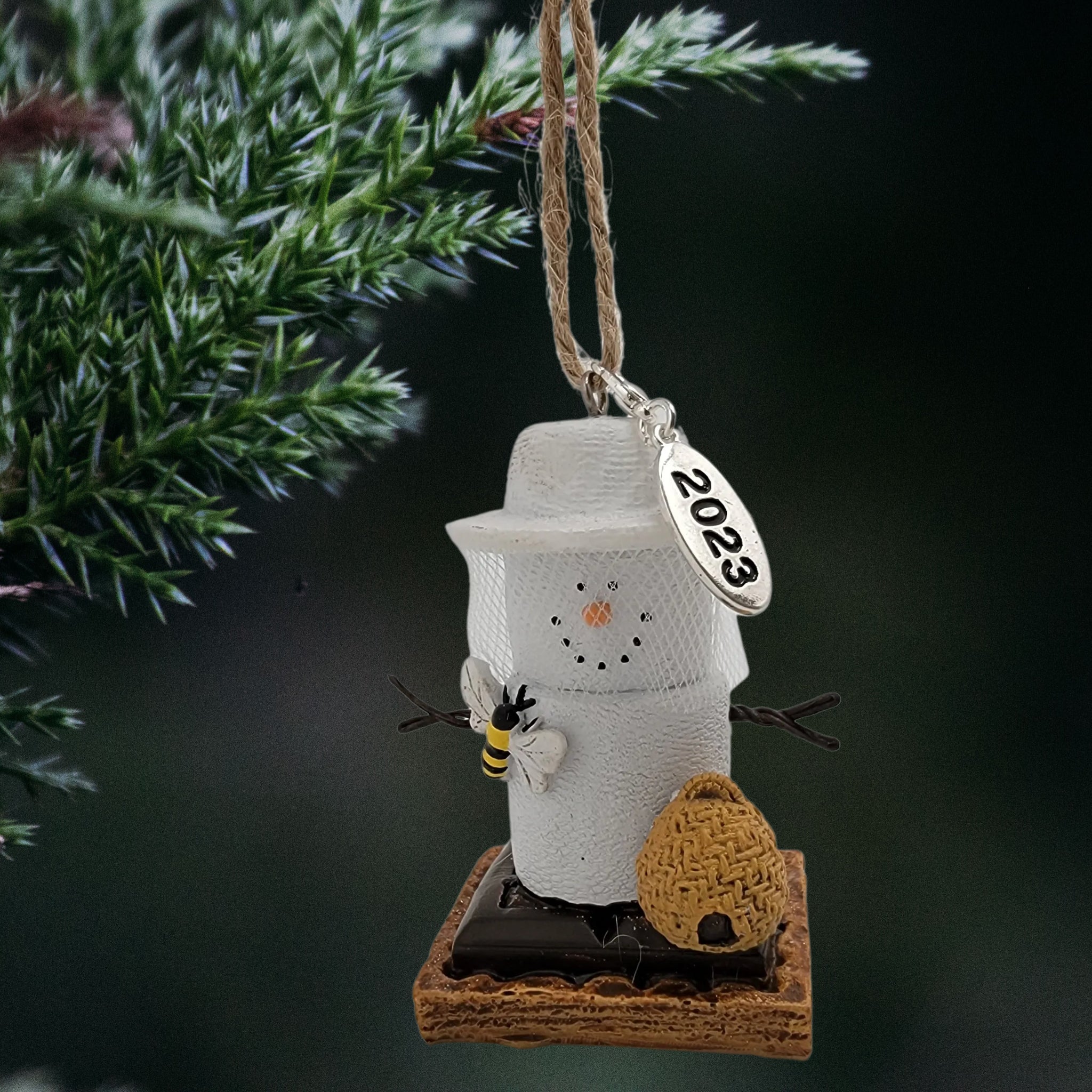 Smores Honeybee and Beekeeper Ornament