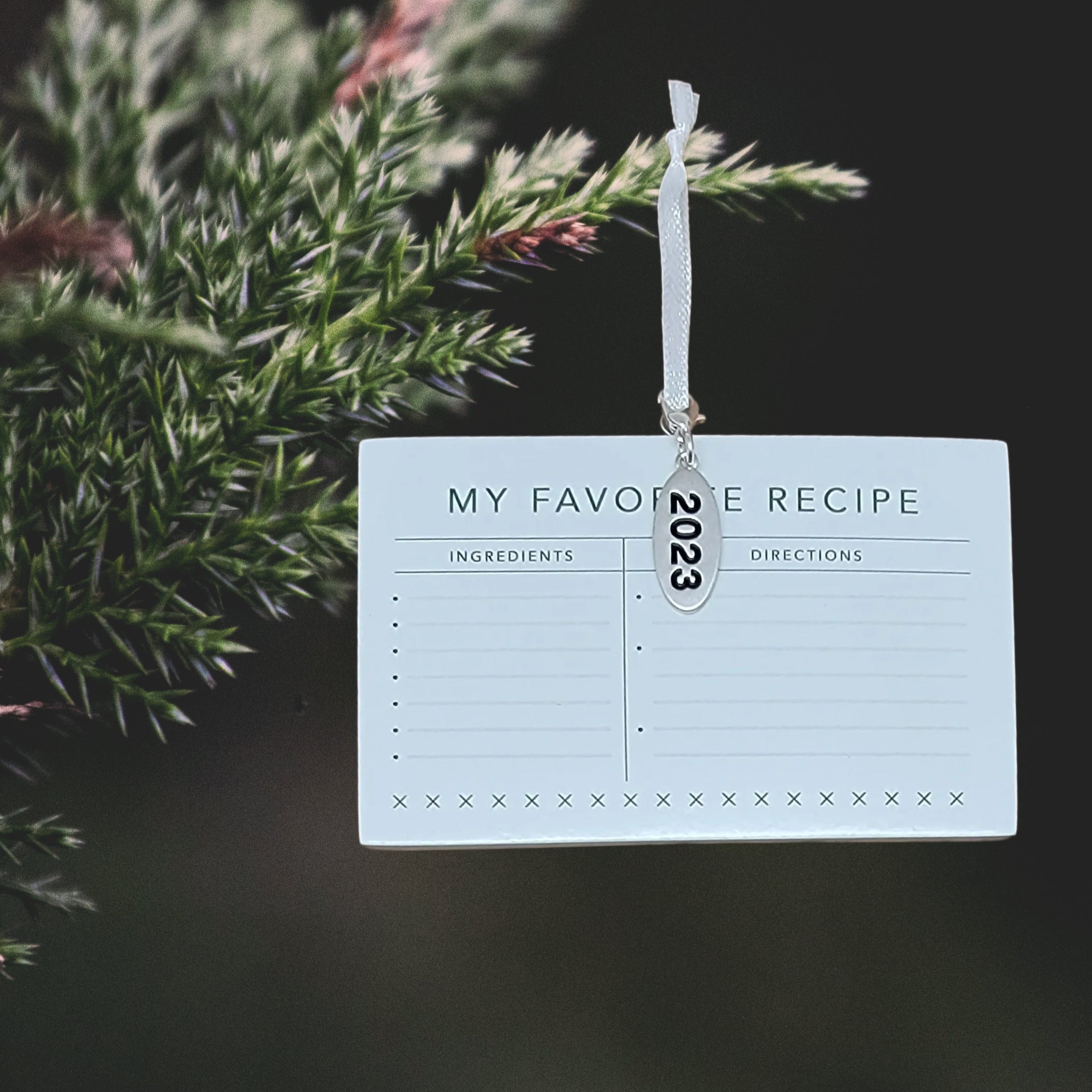 My Favorite Recipe Card Ornament