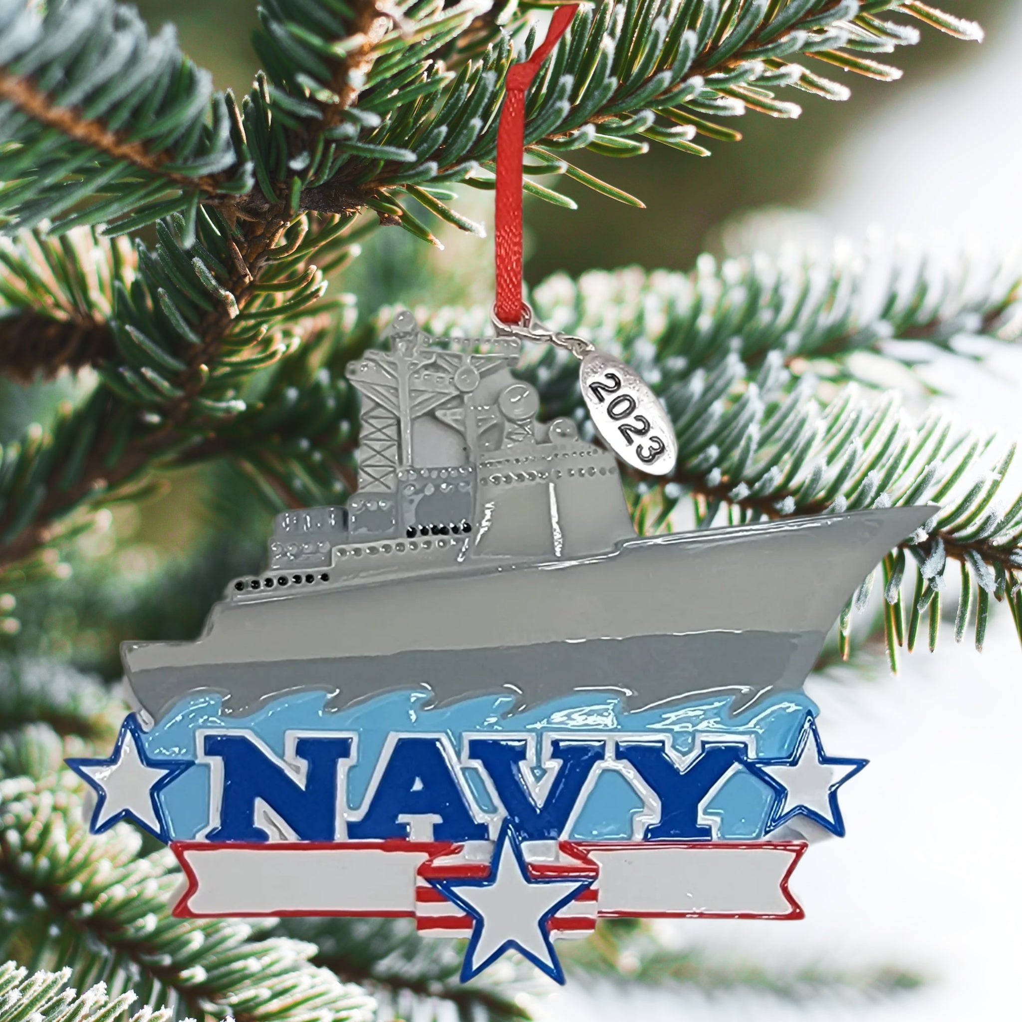 Military USA Navy Ship Ornament