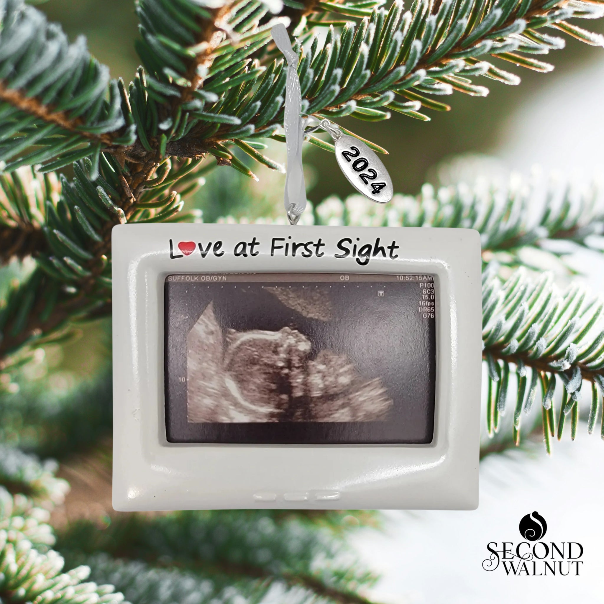 Baby's First Photo - Baby Sonogram Frame Ornament